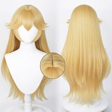 Bros. Princess Peach Cosplay Wigs Straight Synthetic Hair Marin Carnival Party