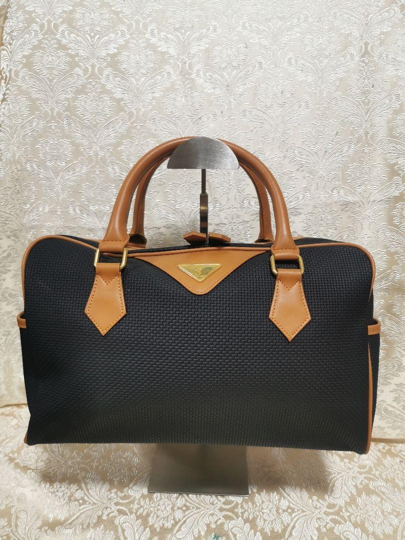 Borsa YSL Yves Saint Laurent Boston in pvc autentica dal Giappone nera marrone