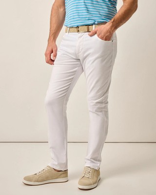 johnnie-O Carmel Sateen 5-Pocket Pants White Size 30W x 30L