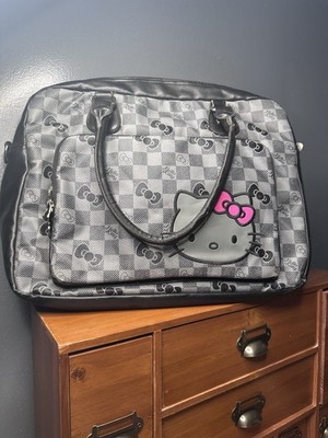 2013 Hello Kitty Bag Checkered Pattern Embroidered HK Laptop Bag