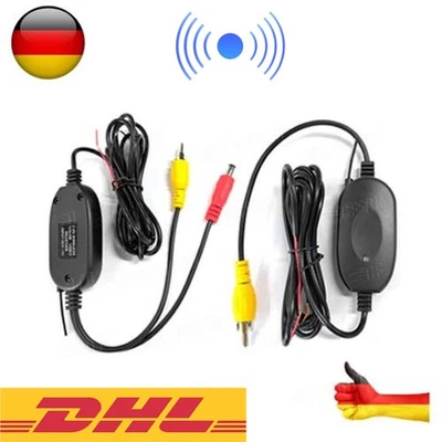 AMPRIME 2.4G 12V Wireless Rückfahrkamera Auto Funk Kabellos Transmitter Sender Empfänger