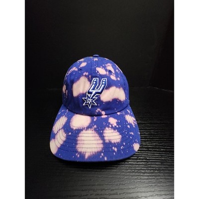 San Antonio Spurs 47 Brand Hardwood Classic Sample Hat Cap Blue Bleach NBA