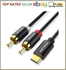VENTION USB C to 2 RCA Audio Cable, Type-C to RCA Cable 2RCA Jack USB-C Audio Li