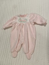 Vintage Carter s Baby Girl 0-11 lbs Sleeper Pink Little Princess