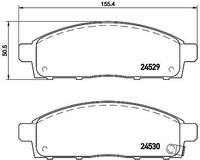 Brembo Bremsbelagsatz, Scheibenbremse Vorderachse U.A. FüR Fiat, Mitsubishi