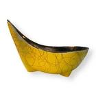 Vintage Shawnee Liana 1007 Planter, Yellow Black MCM Mid Century Pottery USA