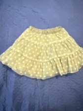 Girls Carter s Gray Ruffled Tutu Skirt With White Polkadots Size 4