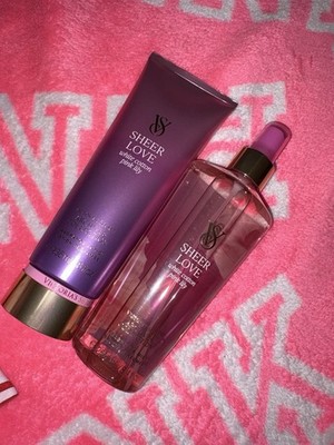 Victoria's Secret Sheer Love Body Mist 8.4 fl oz White Cotton Pink Lily