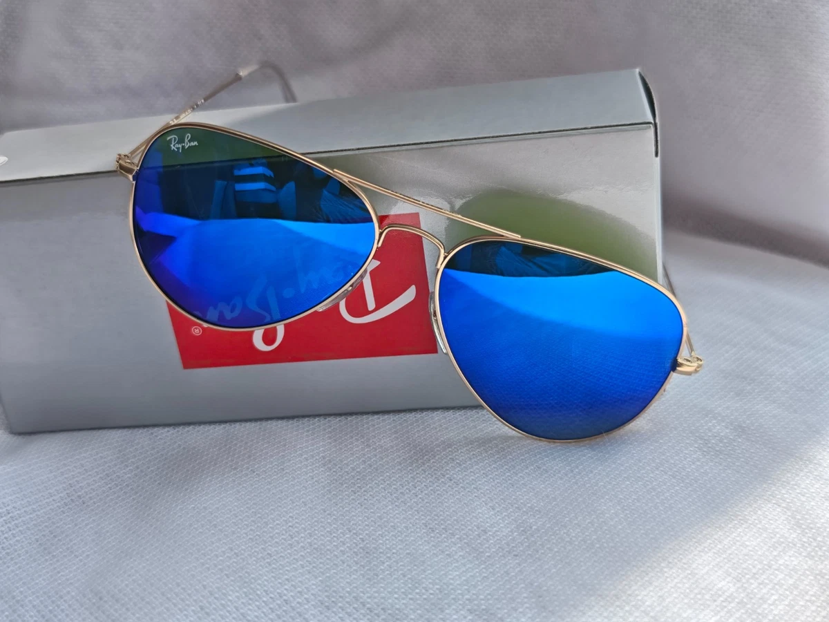 ⭐︎Final price⭐︎Ray-Ban アビエーター サングラス ブルーレンズ Ray-Ban Blue Aviator Sunglasses for Men for sale - eBay