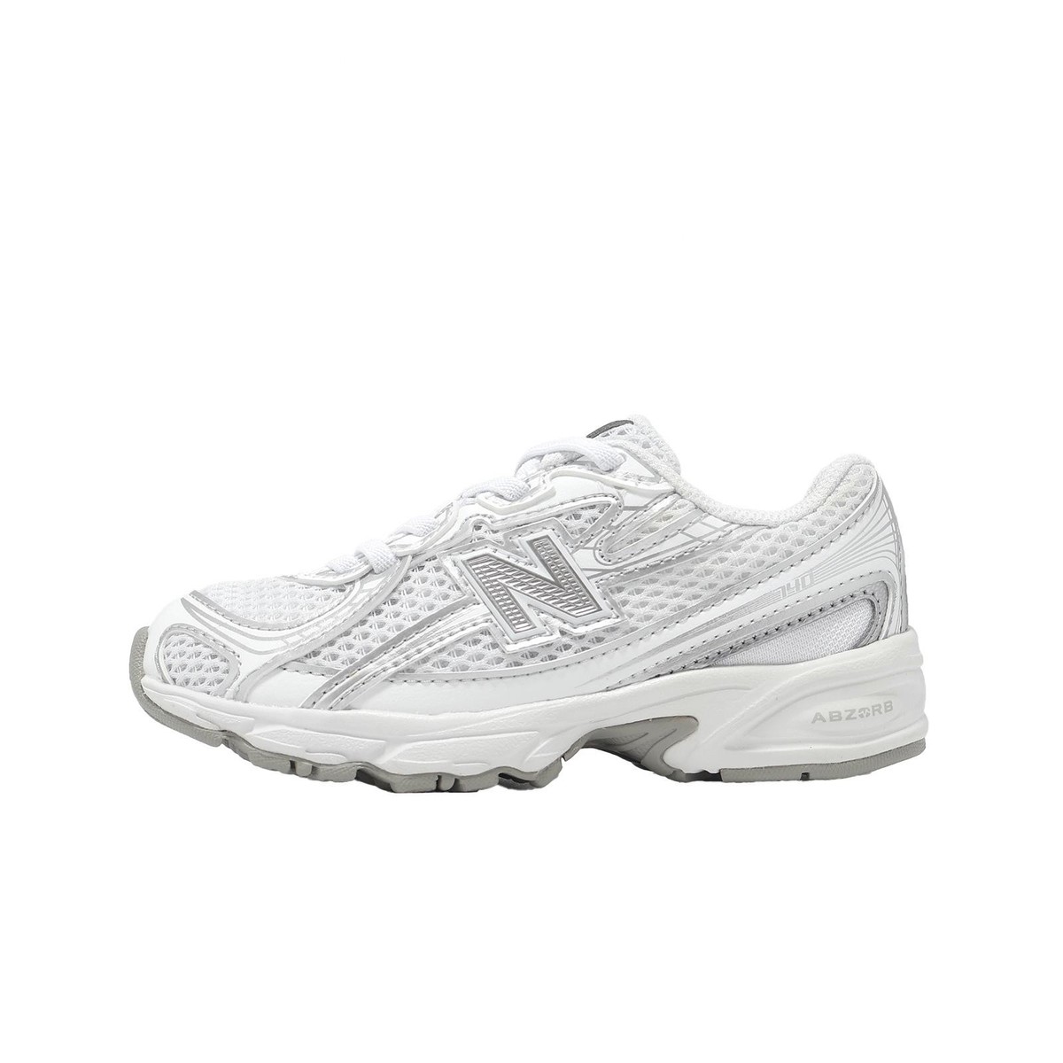 New Balance 740 Wide NB White Silver Metallic Kids Preschool