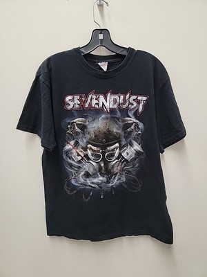 Vintage Sevendust Band Tour Shirt Ride Insane Skull Graphic L