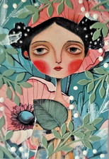 ACEO Whimsical Collage Mixed Media One of a Kind Original Art Gift