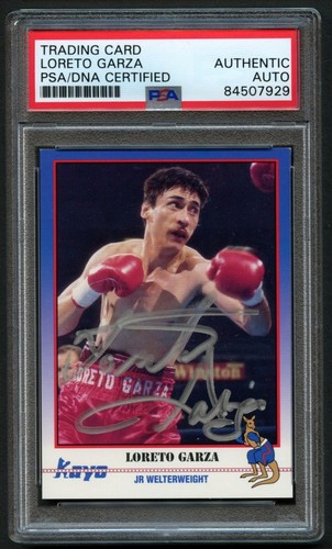 Loreto Garza #167 signed autograph auto 1991 Kayo Boxing Trading Card PSA Slab