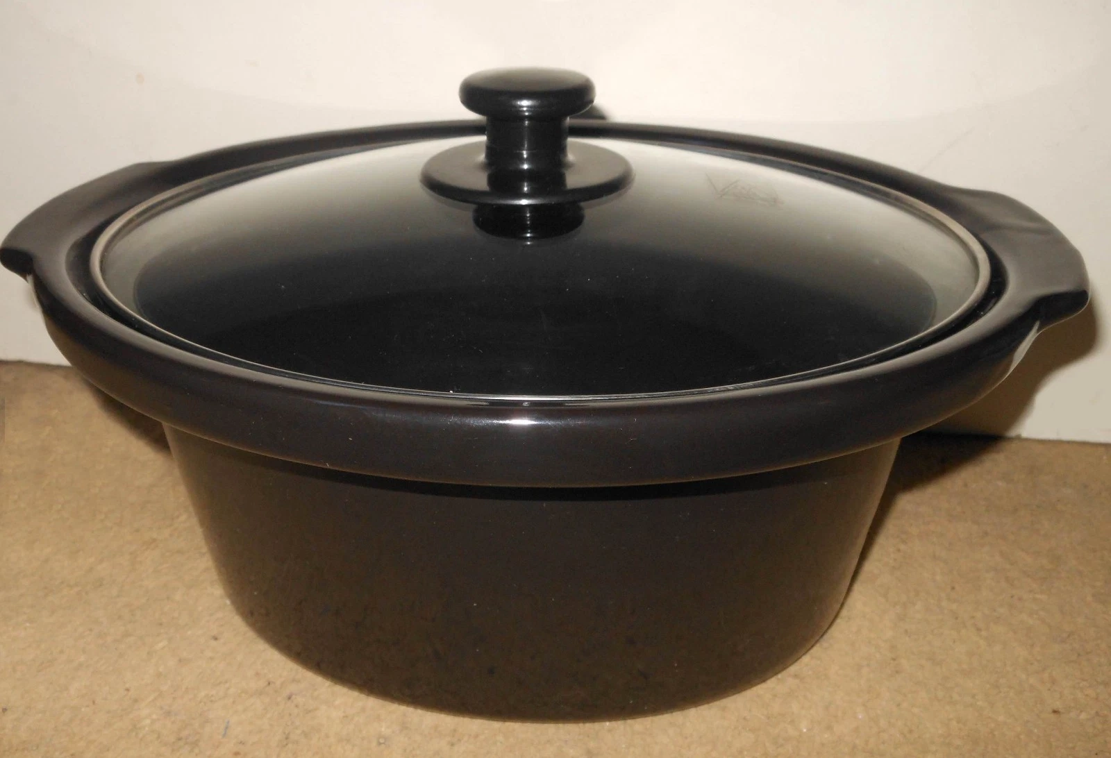 Oval Black Casserole Roaster Roasting Dish Ceramic Stoneware Pot Oven Stockpot