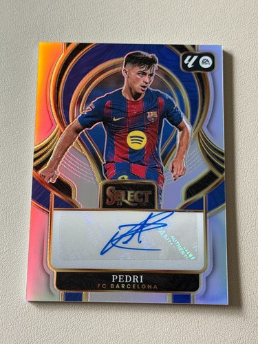 2025-26 Panini Select La Liga Pedri Silver Prizm Auto SP Spain FC Barcelona