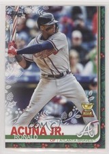 2019 Holiday WalMart Mega Box SP Variation Ronald Acuna Jr (Candy Cane Bat) w8t