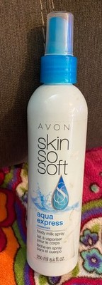 Avon Skin So Soft Aqua Express + Watermint Body Milk Spray  8.4oz NOS 2014 D/C