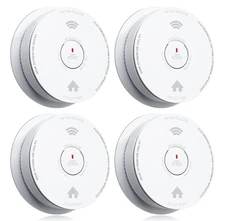 Siterwell GS886W White Combo Smoke And Carbon Monoxide Alarm detector Pack Of 4