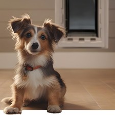 Target Small Gray Pet Door 5 x 9.25 Energy Efficient Double Flap Design