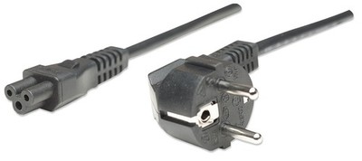 Power Cable/Cord Eu 2Pin/C5 Fem -Triangle/Schuko 1.8M Black NEW