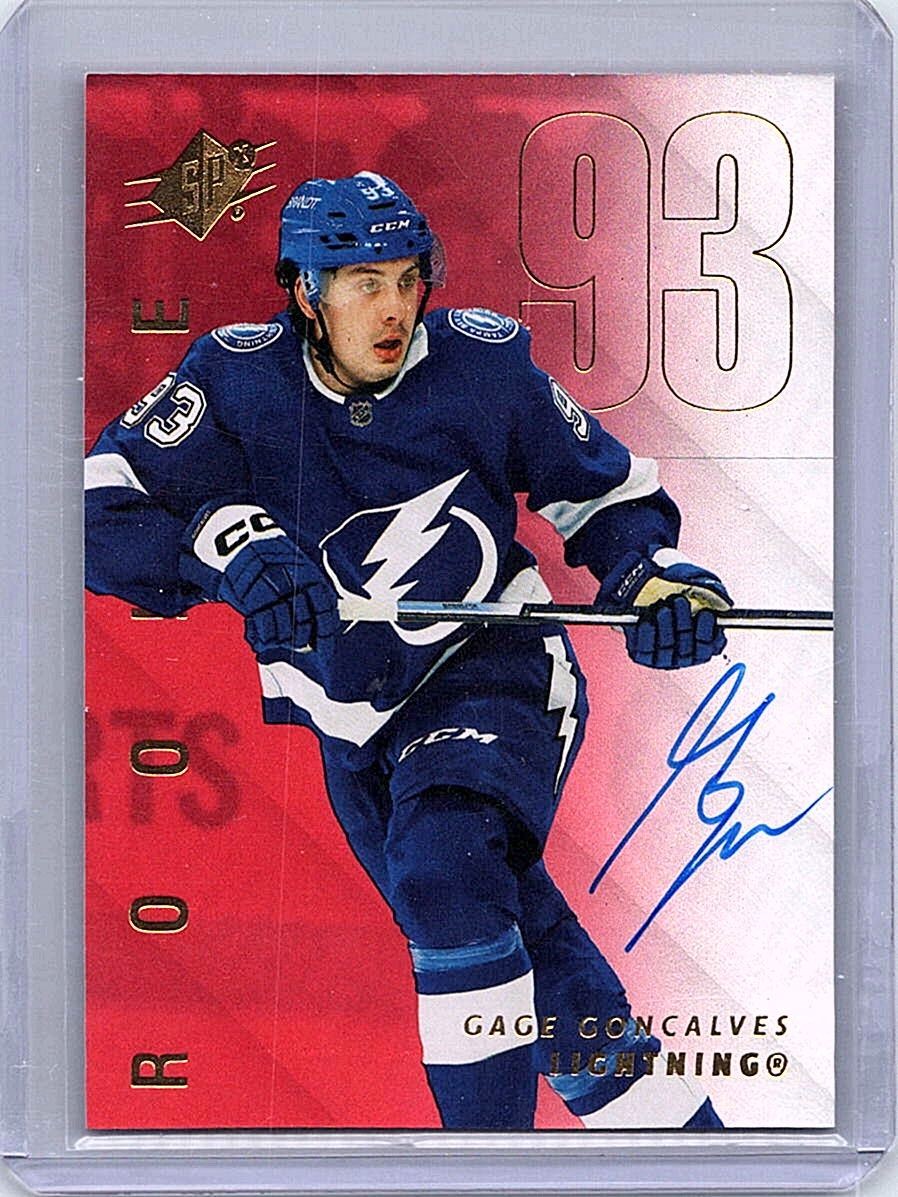 2024-25 SPx #127 Gage Goncalves Autographs Red #/25
