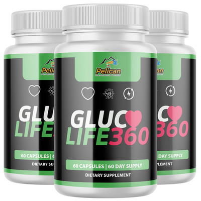 GLUCO LIFE 360- Blood Support- 3 Bottles- 180 Capsules