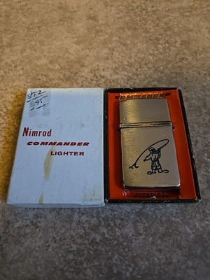 Vintage FLY FISHING Nimrod Commander Pipe Cigar Lighter U.S.A. 