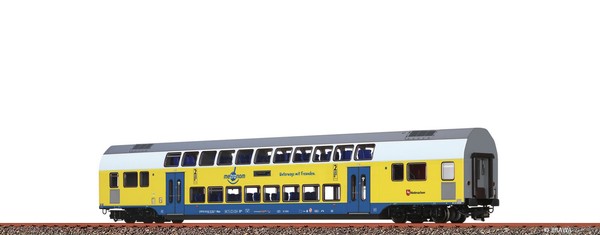 Brawa 44596, Doppelstockwagen 2. Kl., Metronom, Innenbeleuchtung, Neu & Ovp, H0-image