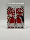 2025 Panini Team Duals Red Patch #TD-KC Patrick Mahomes II / Travis Kelce (KC)