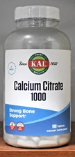 KAL Calcium Citrate 1000 180 Tablets Strong Bone Support