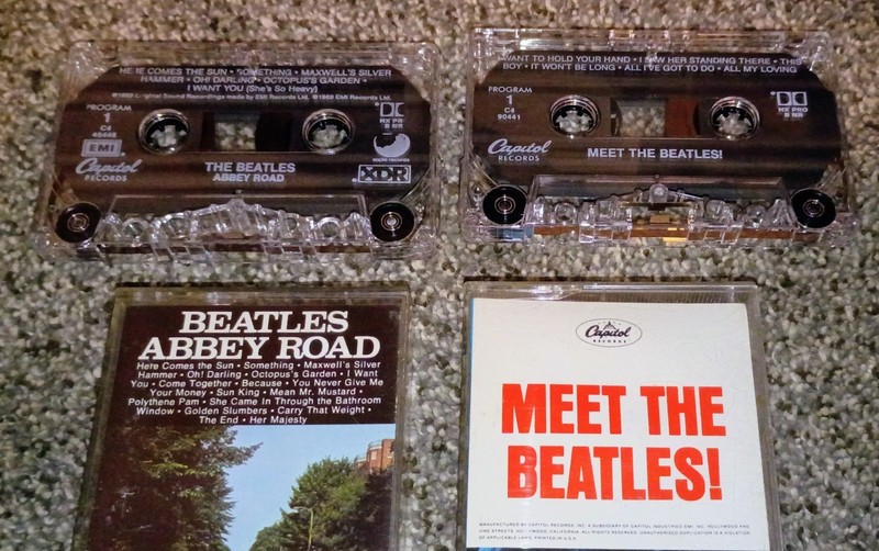 The Beatles 2 Cassette Lot Meet Abbey Road remastered clear shell 90s edition