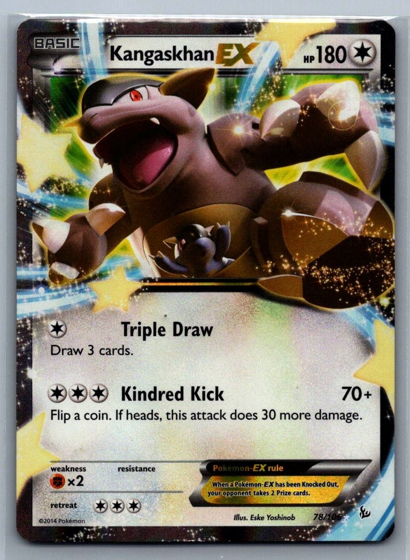Kangaskhan EX 2014 Flashfire 78/106 EX Rare Holo