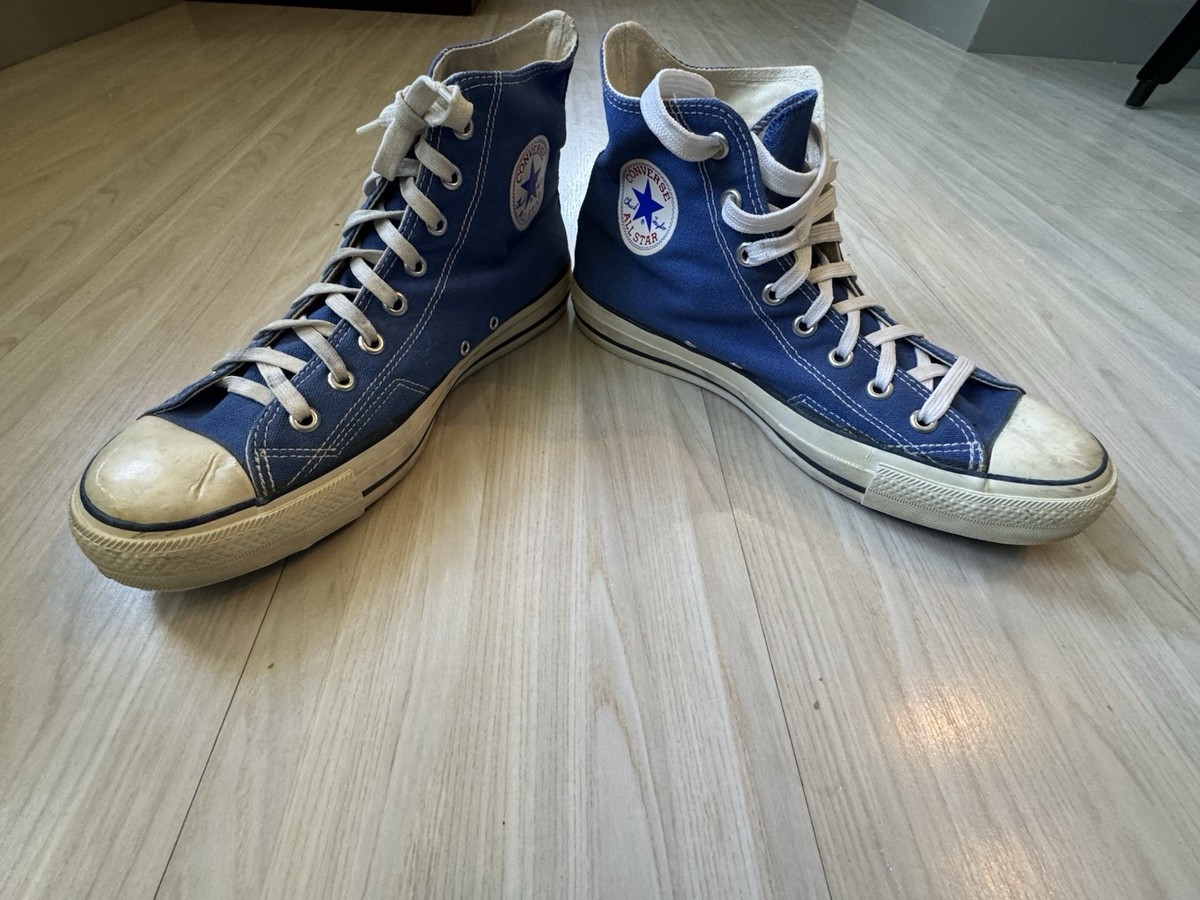 Vintage 80s 90s Converse Chuck Taylor All Star Blue High Top Korea 