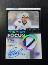 2023-2024 Bobby McMann Premier Focus Rookie Patch Autograph 44/175