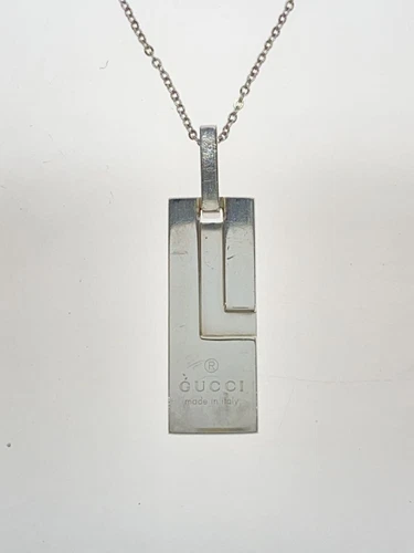 GUCCI SV925 Collana in argento con top da uomo usata