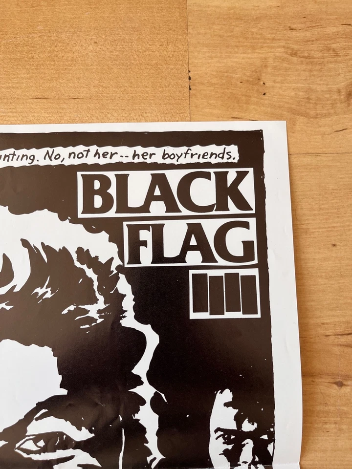 RAYMOND PETTIBON Raro Bandera Negra Original Estampado Vintage A3 Foto 3 de 4