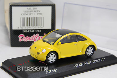 Volkswagen The Beetle イエロー ミニカー 1:43 DetailCars/Detail Cars 1:43 Volkswagen VW New Beetle Concept 1