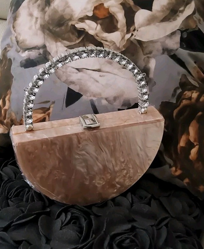 Top Handle Asos Gold Clutch ASOS DESIGN Resin Clutch Bag With