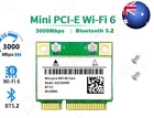 Wifi 6E 3000Mbps Bluetooth 5.2 AX210HMW For Intel AX210 Wireless Mini PCI-E Card