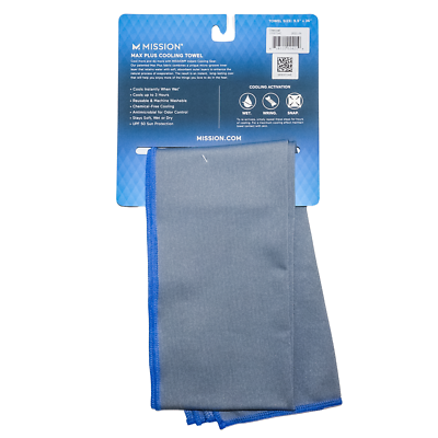 Serviette de refroidissement réutilisable bleue Mission Max