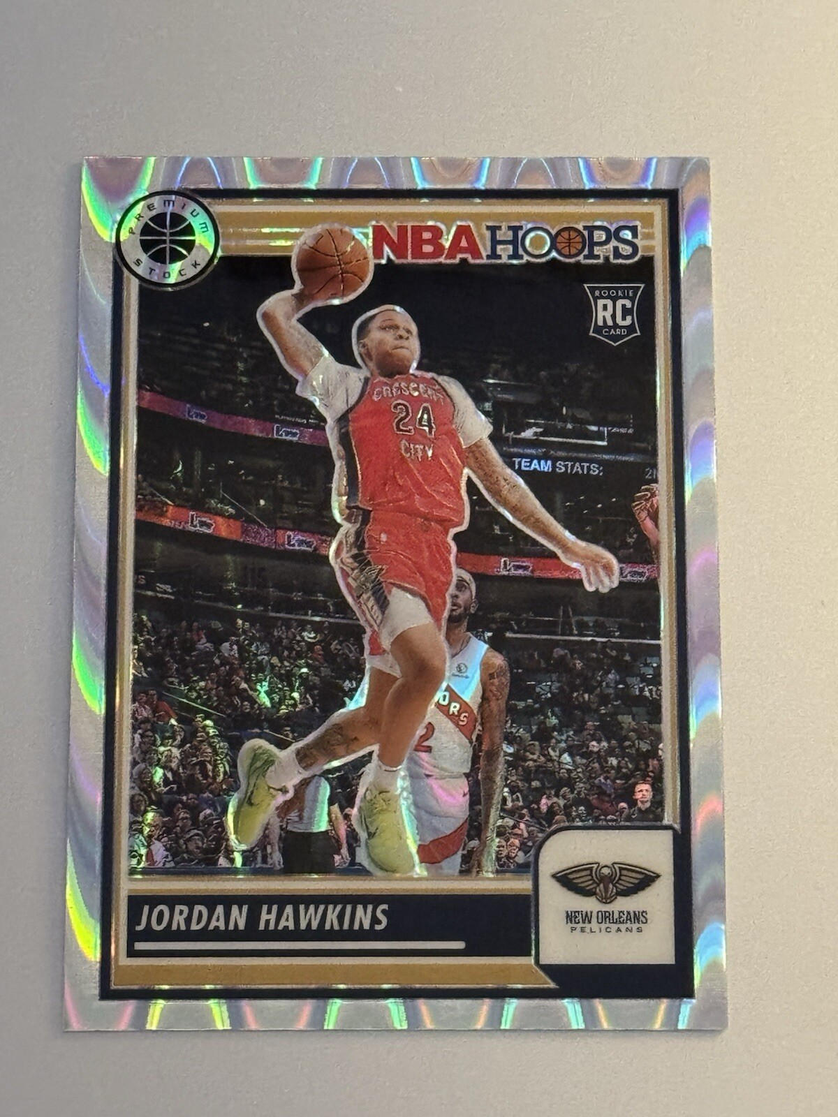 2023-24 Panini NBA Hoops Jordan Hawkins RC Seismic Prizm Premium Stock #125 Card