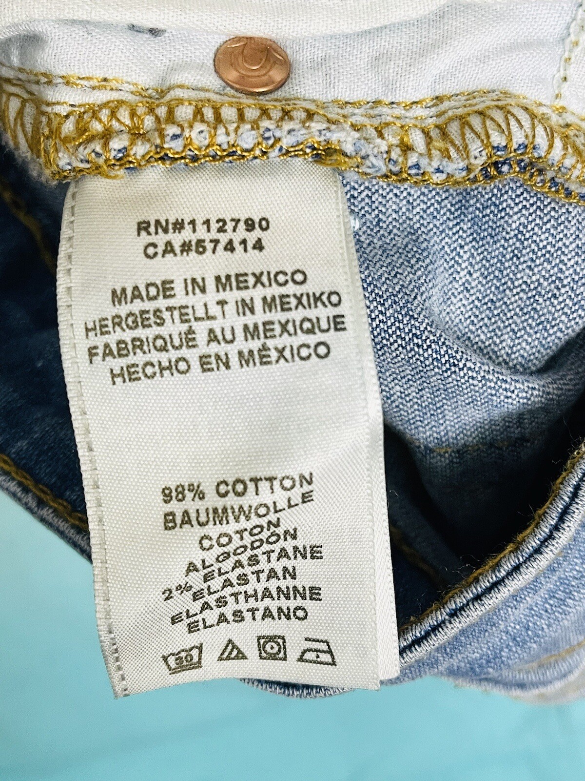 TRUE RELIGION WOMENS GENO SHORTS 12 Blue Cut Off Coupe Artsy Outdoorsy Bermuda thumbnail 13