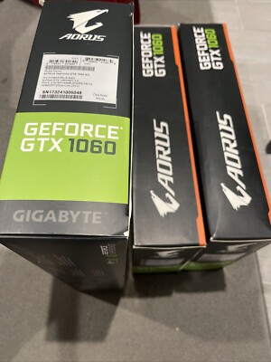 GIGABYTE AORUS GeForce GTX 1060 (rev 2.0) 6GB Graphics Cards Used