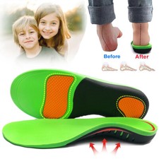 Kids Orthotic Arch Support Insoles Plantar Fasciitis Feet Heel Pain Relief