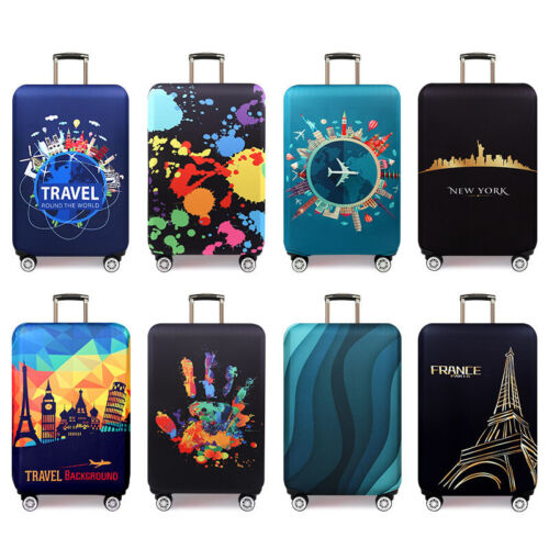 18"-32" Colorful Suitcase Luggage Cover Protector Elastic Anti-scratch Dustproof - Picture 1 of 26