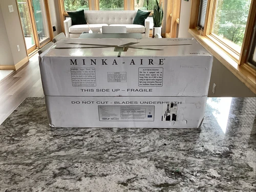 60" Minka Aire Clean:  M684L  MBK-BN:Modern Ceiling Fan with Remote:  NEW SEALED - Picture 5 of 6