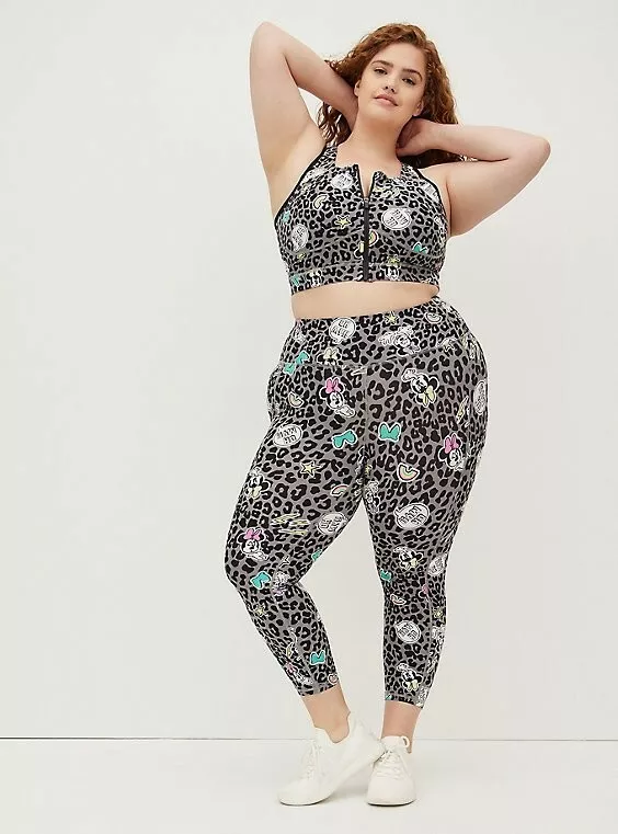 Torrid Women's Plus Size 3X Disney Minnie Mouse Grey Leopard Print