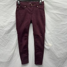 Burgundy Denizen Levi's The Jeggings Girls Sz 14- Adjustable- Rose Gold Accents