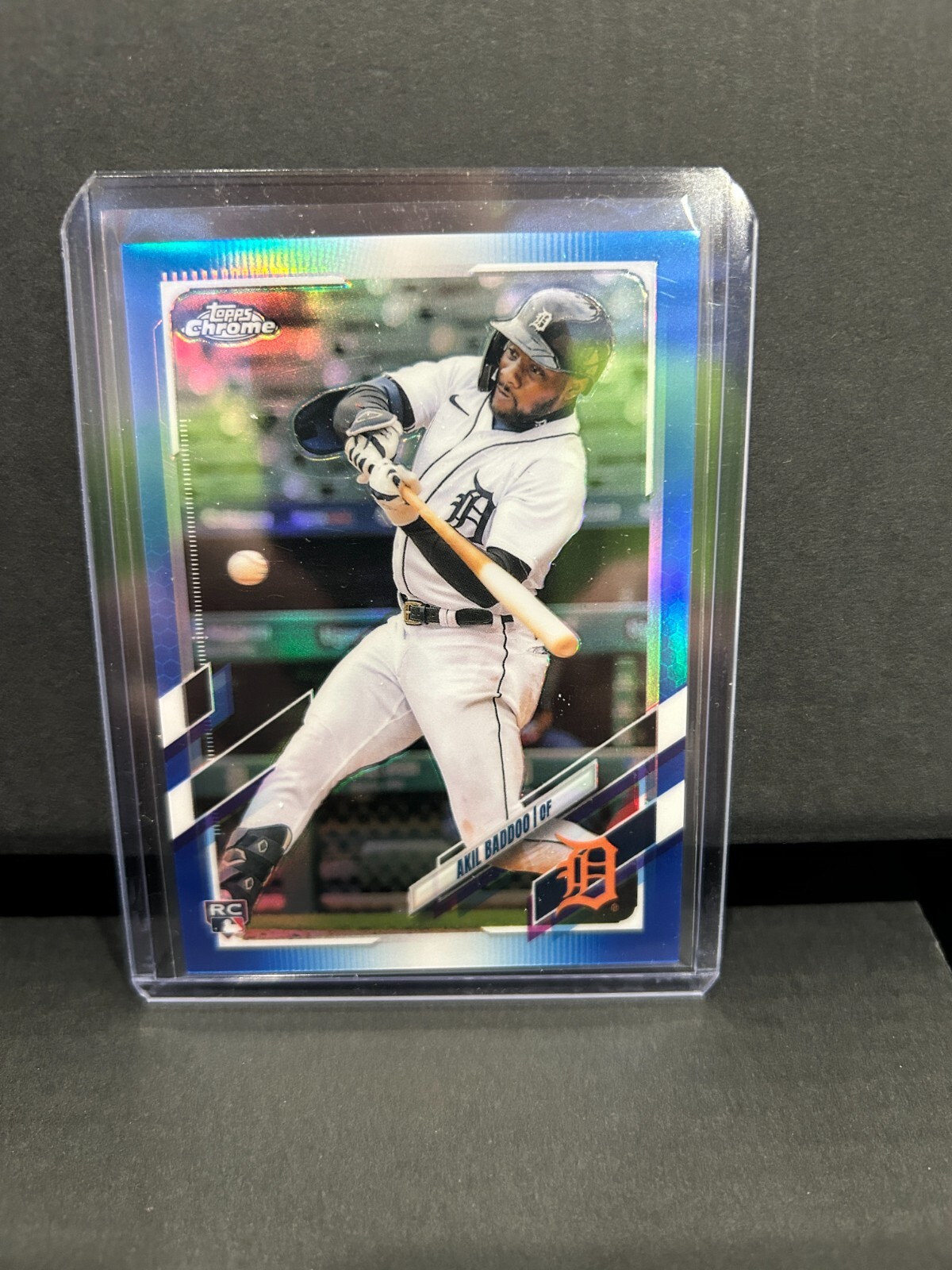 2021 Topps Chrome Update Akil Baddoo Rookie Blue Refractor SP /199 RC #USC27