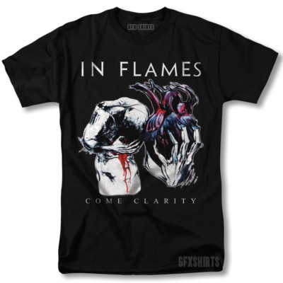 In Flames Shirt Come Clarity Rock Concert Vntg Graphic Design T-Shirt